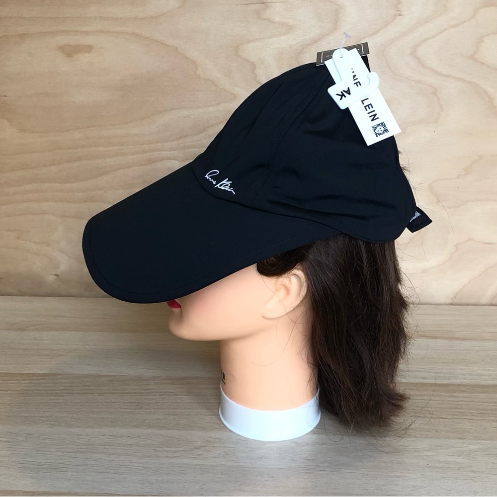 NWT Anne Klein Black Ponyfloy Sun Hat Reversible Summer Womens One Size